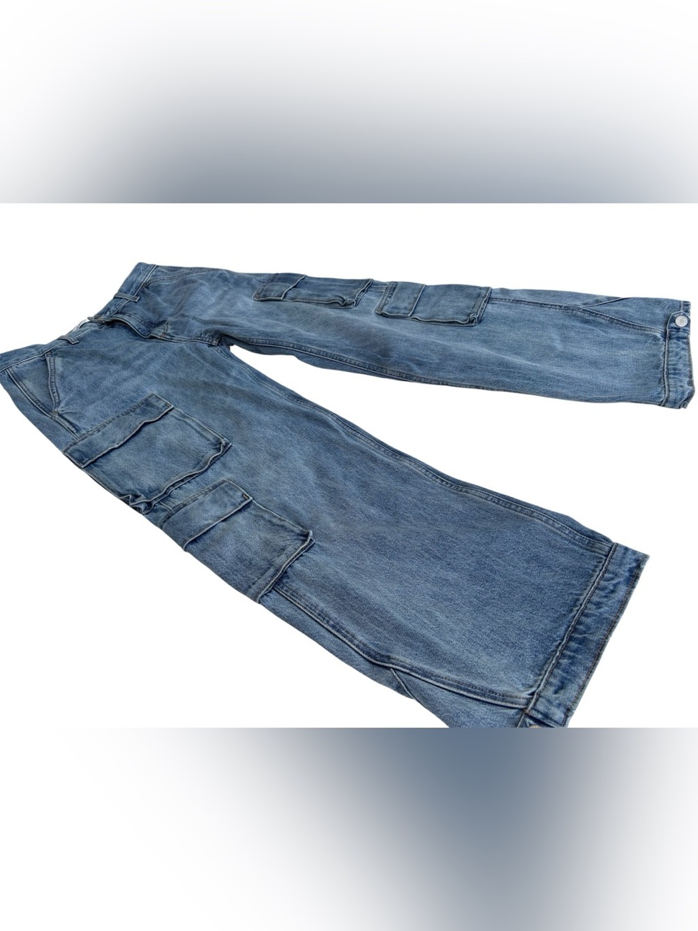 Aritzia Denim Forum 100% cotton The 90s Millie Hi-Rise Cargo jeans women's 29 - Picture 5 of 11